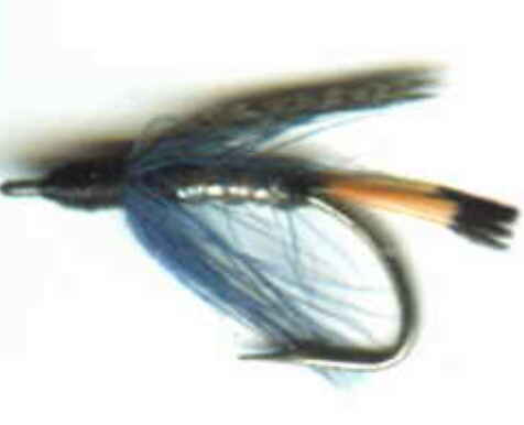 photo of teal and silver sea trout fly pattern